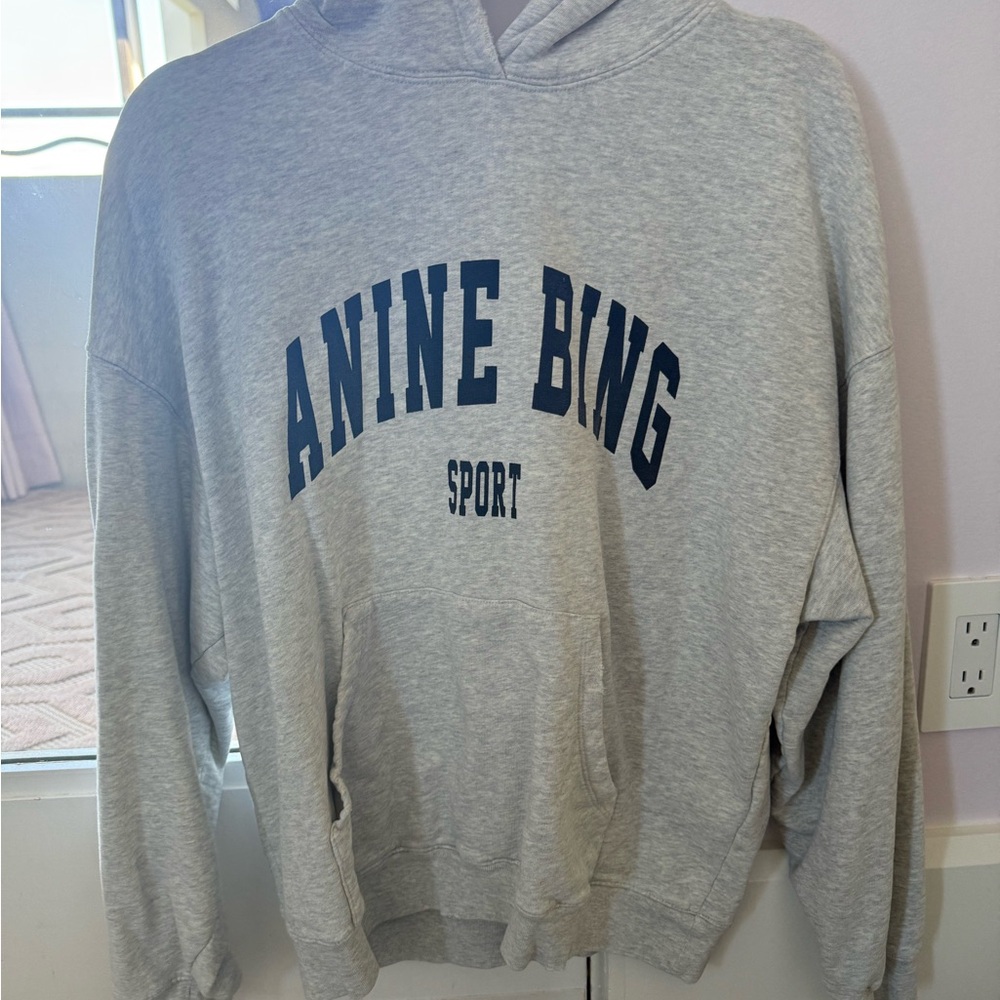 Anine Bing Heather Gray Hoodie